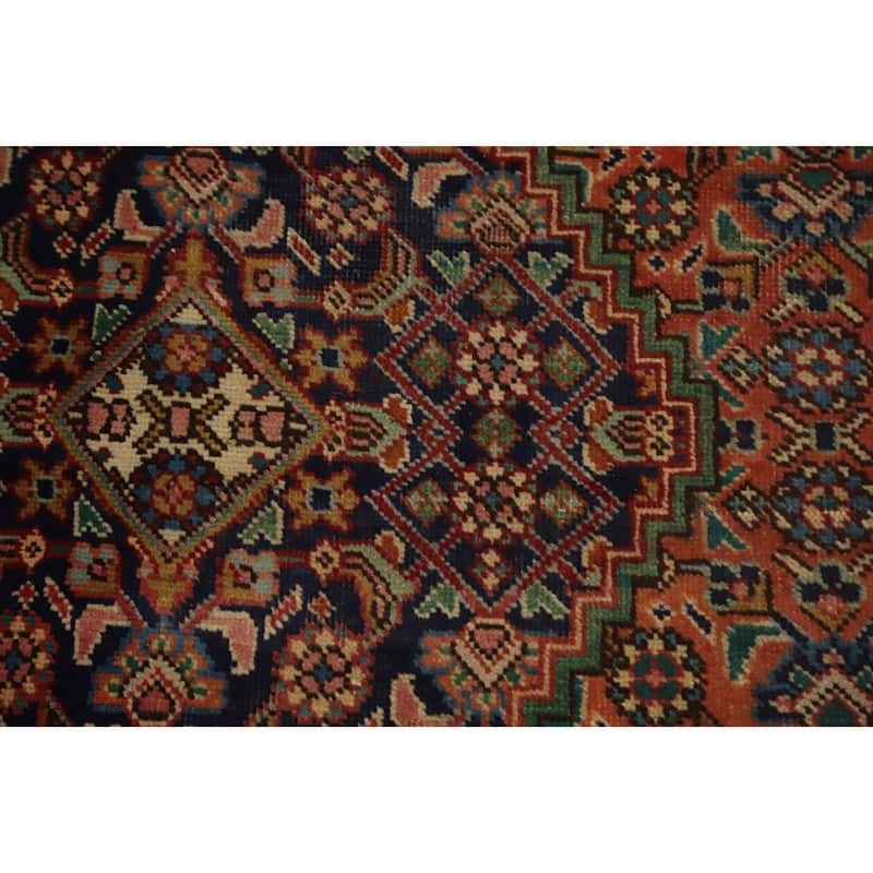 Hand Knotted Oriental 100% Wool Carpet Traditional Medallion Oranges & Rust Tabriz Area Rug - 5' 10'' X 3' 3''