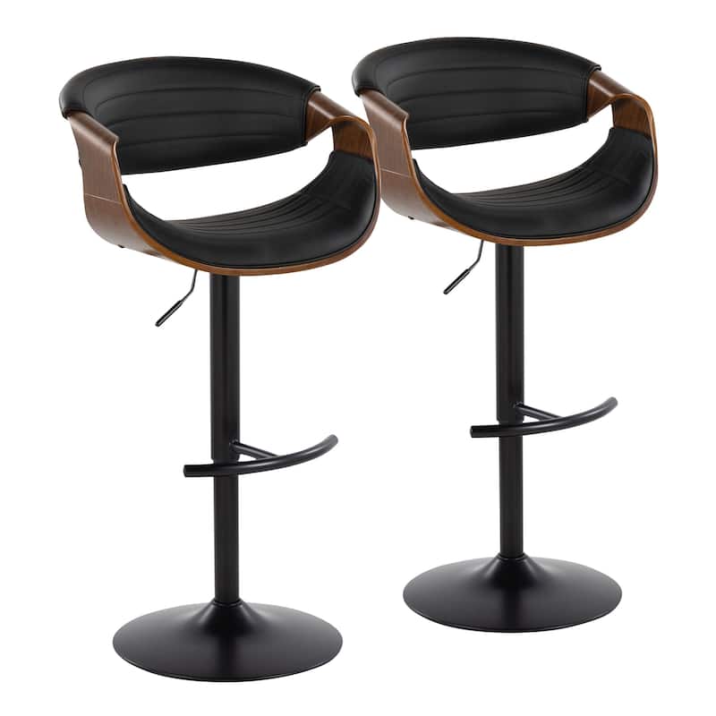 Carson Carrington Kanteborg Adjustable Bar Stool with Rounded T Footrest (Set of 2)