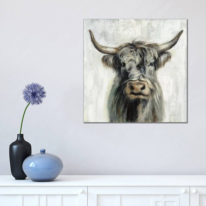 iCanvas "Highland Cow" by Silvia Vassileva Canvas Print - 18x18x1.5