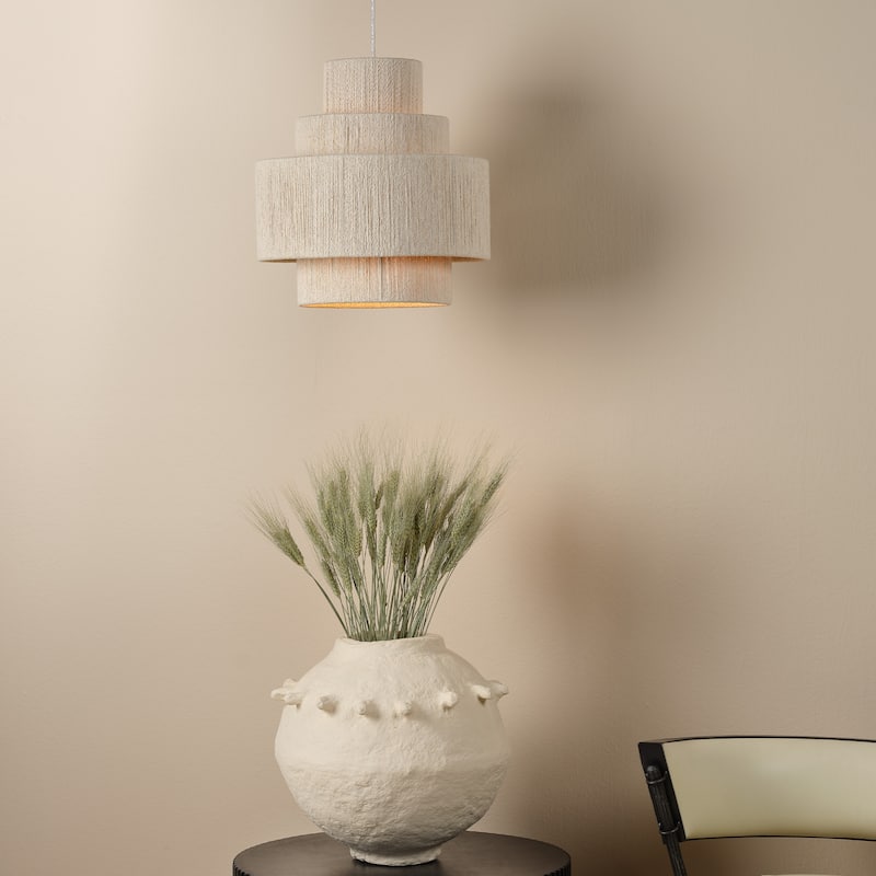 Alden Decor Cambria Cotton Rope 1-Light Pendant