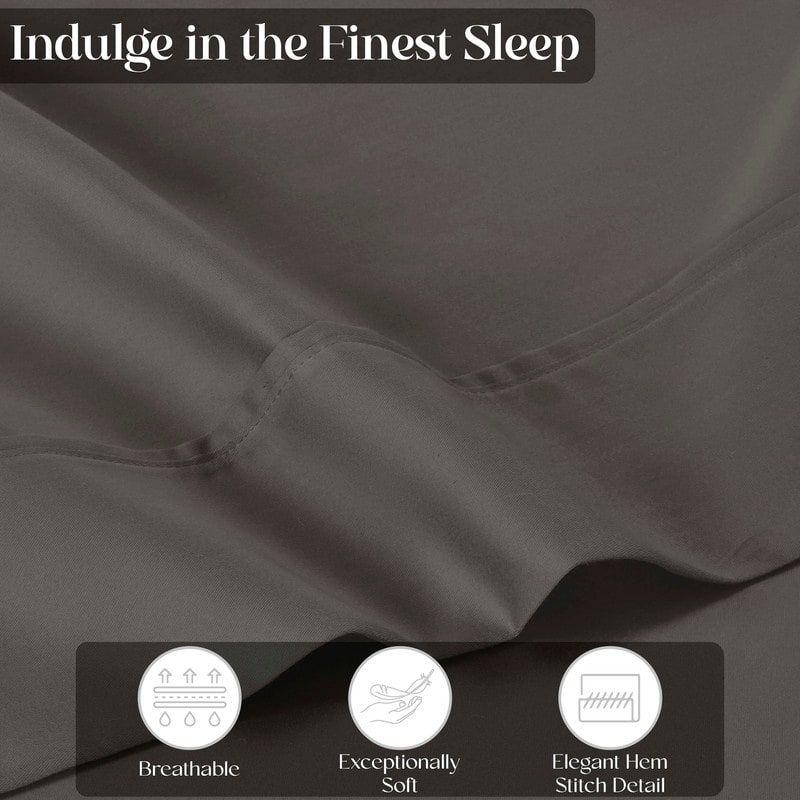 Superior Cotton Blend Solid Deep Pocket Bed Sheet Set