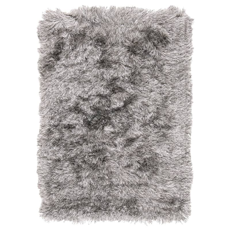 SAFAVIEH Handmade Paris Shag Danara 2.5-inch Thick Rug - 2' x 3' - Silver