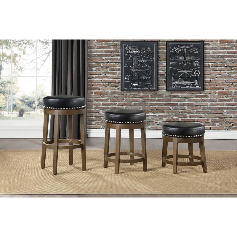 Round Swivel Bar Stool Set Of 2