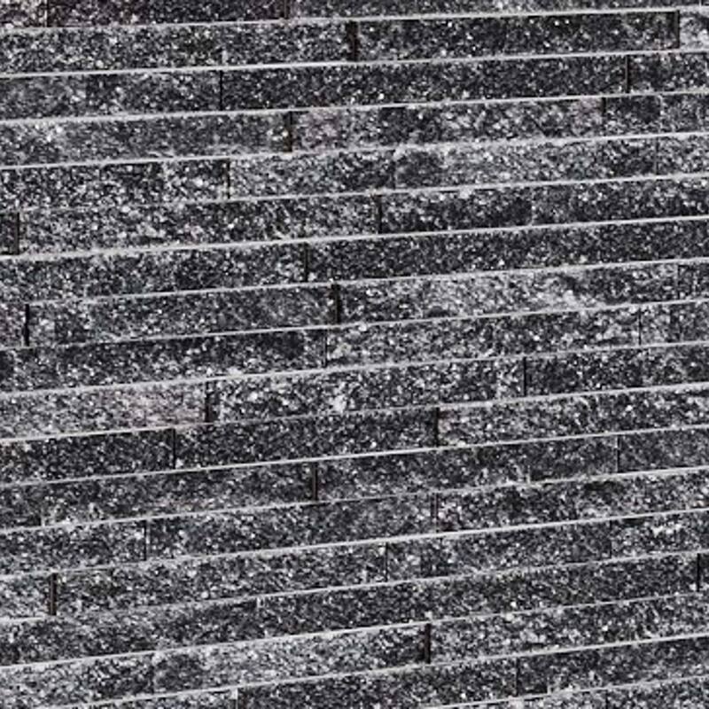 Cruz Bay Studio MKT2765 Slender Strip - 3" x 12" Brick Wall Tile - - Midnight Sparkle