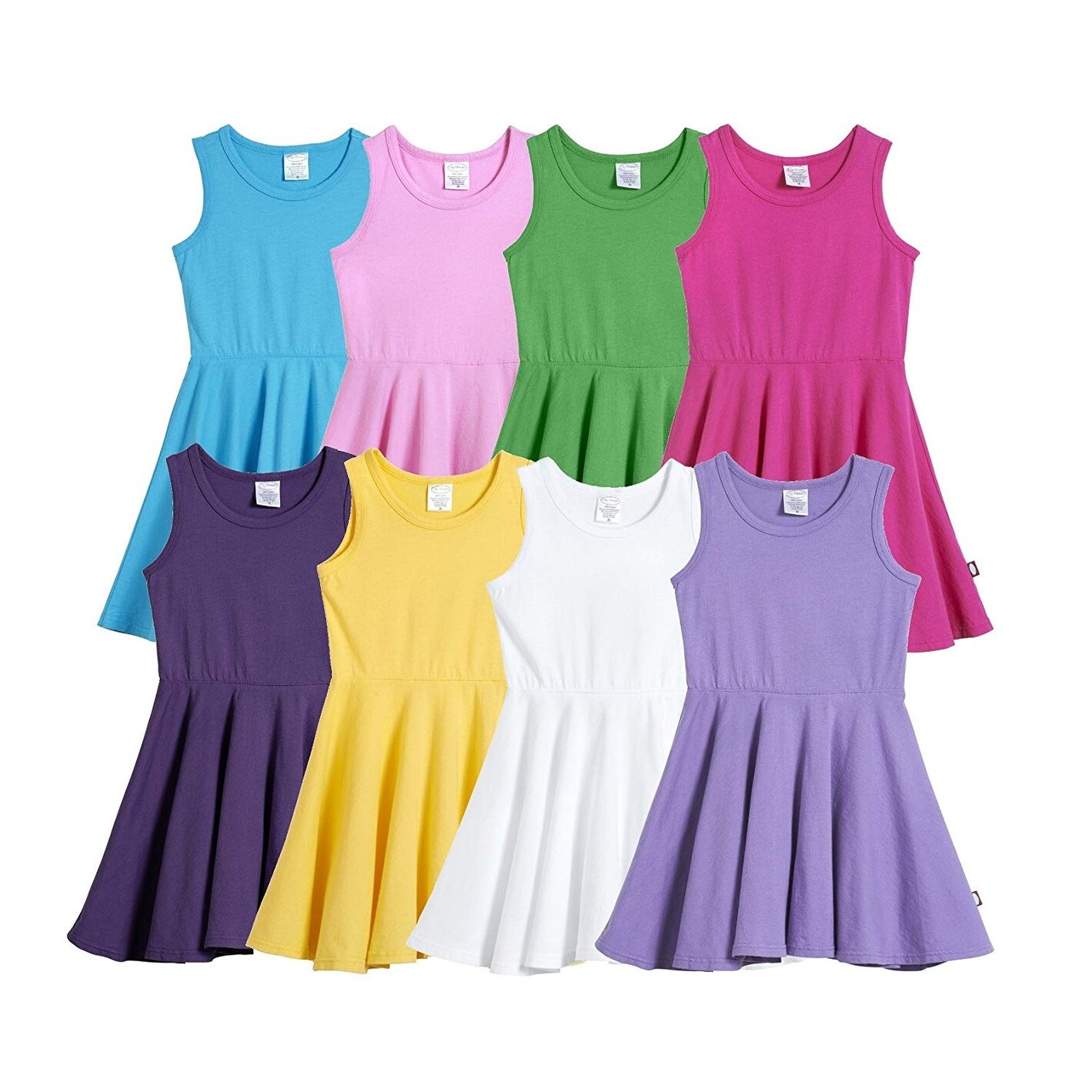 girls white tank dress