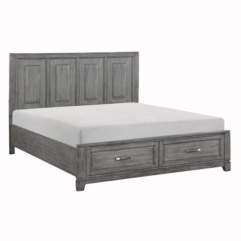 Saratoga Gray Storage Platform Bed