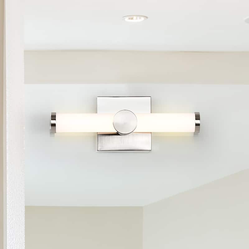 Bowman 12 Inch LED Vanity Brushed Nickel Acrylic Lens - Brushed Nickel