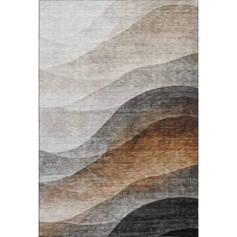 Premium Washable Super Soft Modern Waves Mayfield Rug