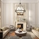 preview thumbnail 53 of 88, Acroma 20-light Modern Farmhouse 40In Round Wagon Wheel Chandelier with UL