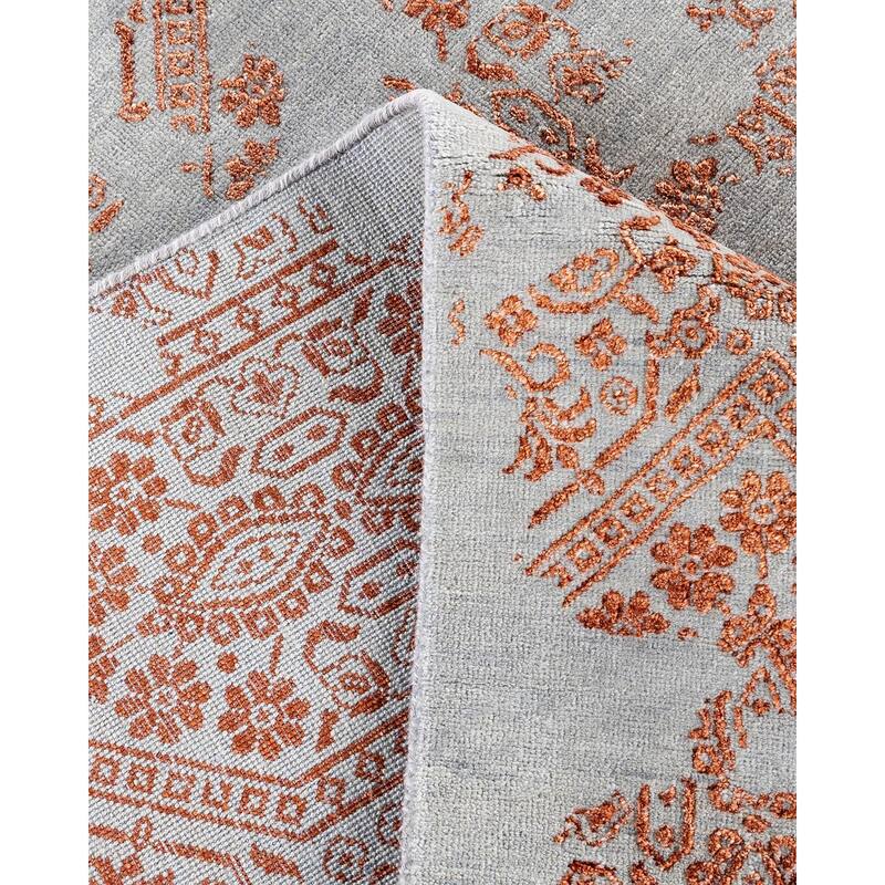 Ikat One-of-a-Kind Hand-Knotted Area Rug, Orange - 8' 1" x 10' 0"