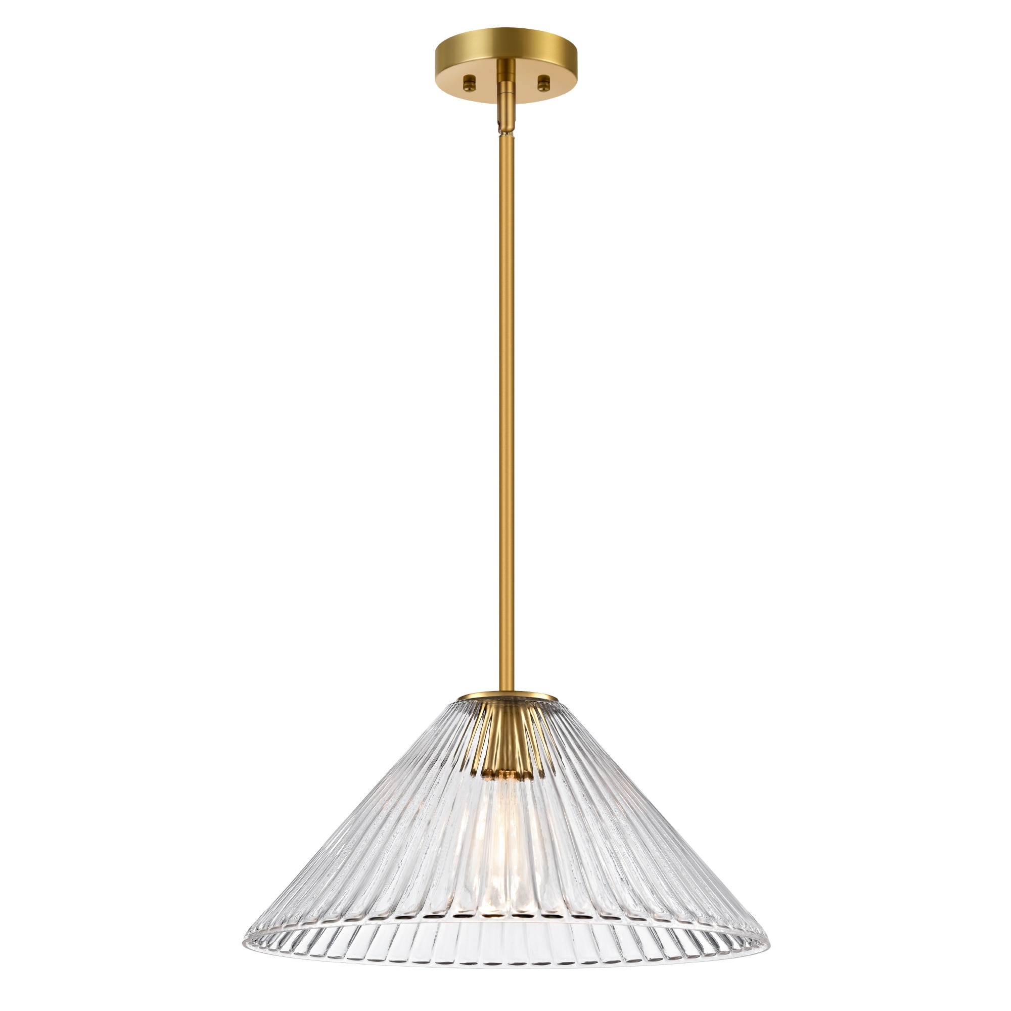 LamQee 1 -Light Metal Cone Pendant Light Adjustable Hanging Lighting - 15.7inch