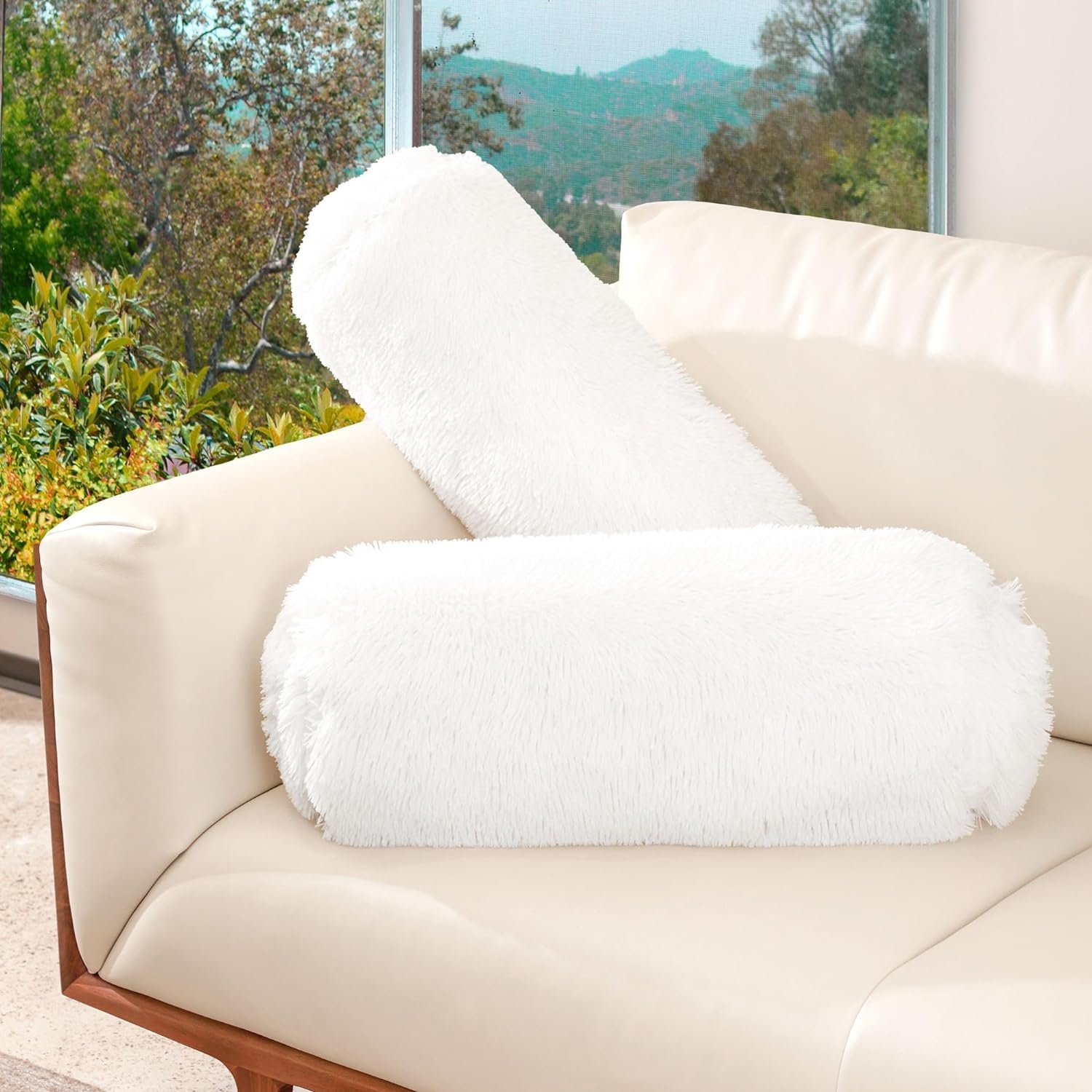 Faux Fur Bolster Throw Pillows Bed Bath Beyond