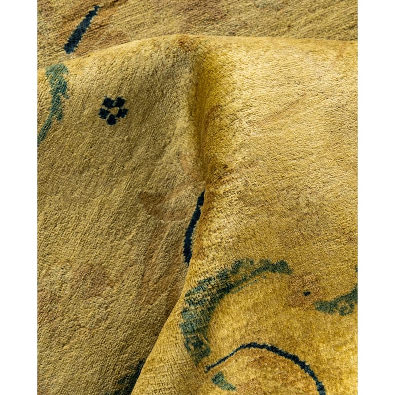 Overdyed One-of-a-Kind Hand-Knotted Area Rug - Gold - 5' 10" x 8' 10"