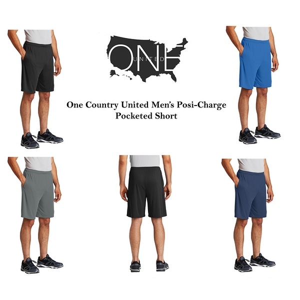 One Country United Men's Posi-Charge Short with Pockets. Opens flyout.