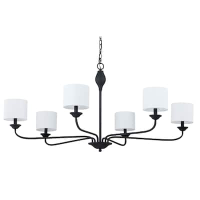 Monica 6-Light Chandelier, Black