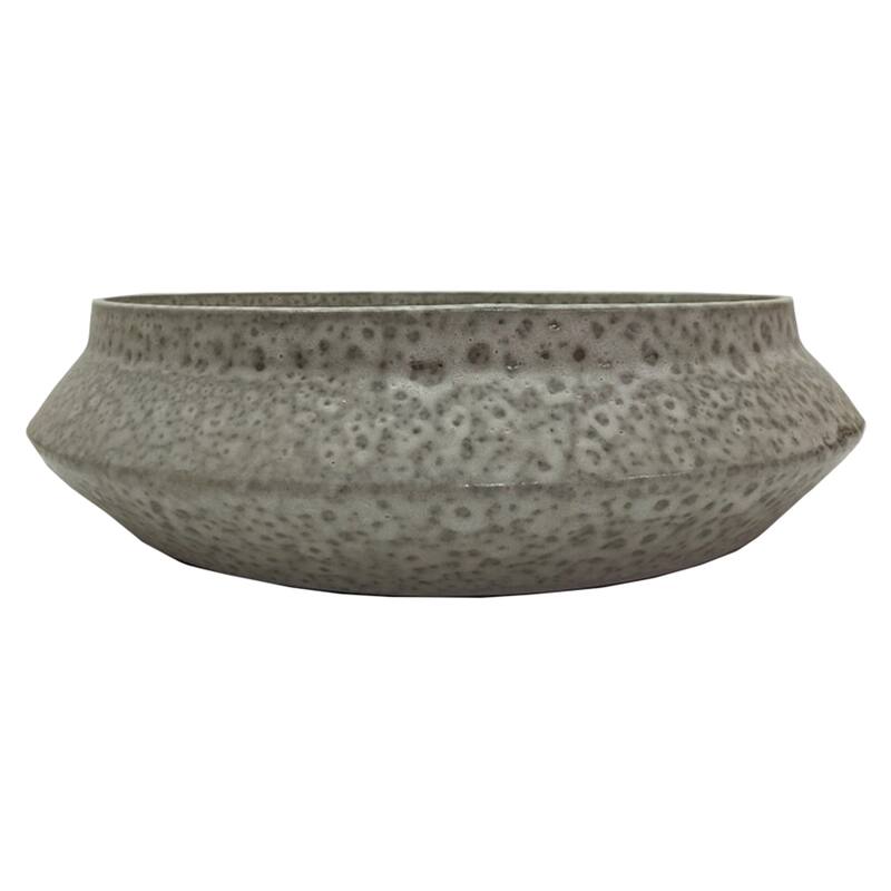 Terracotta Decorative Bowl Modern Speckled Finish Accent - 4" White - 14" x 14" x 3.5"