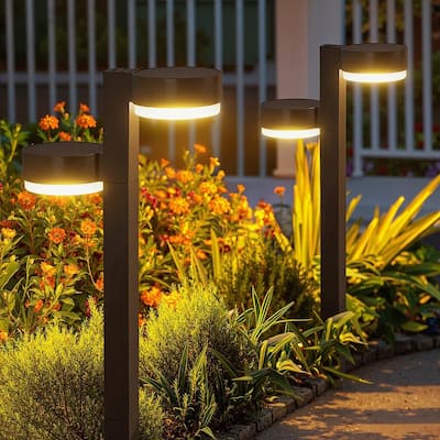 4-Pack Solar Pathway Lights, 8-Head Waterproof Outdoor Set