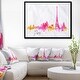 preview thumbnail 5 of 5, Designart "Paris Pink Silhouette" Cityscape Framed Canvas Print