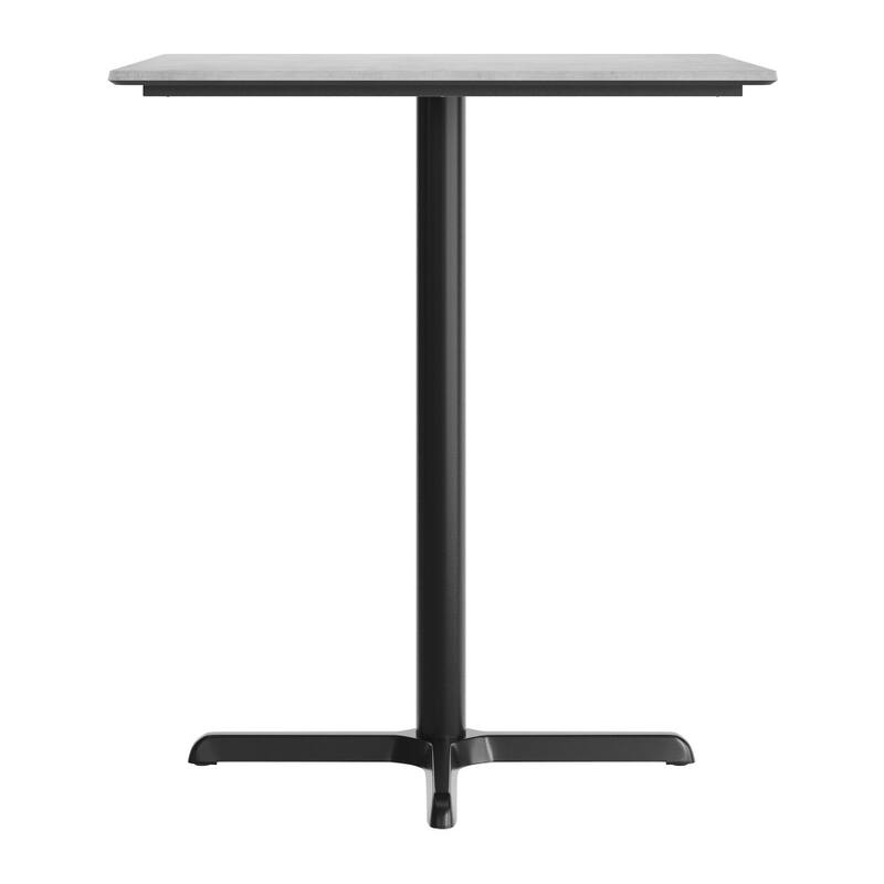 Commercial HPL Tabletop with Bar Height Crisscross Base - 36"W x 36"D x 42"H