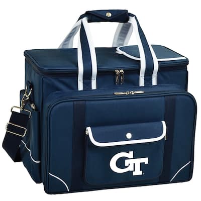 NCAA Georgia Tech Yellow Jackets Insulated Picnic Cooler with Service for Four