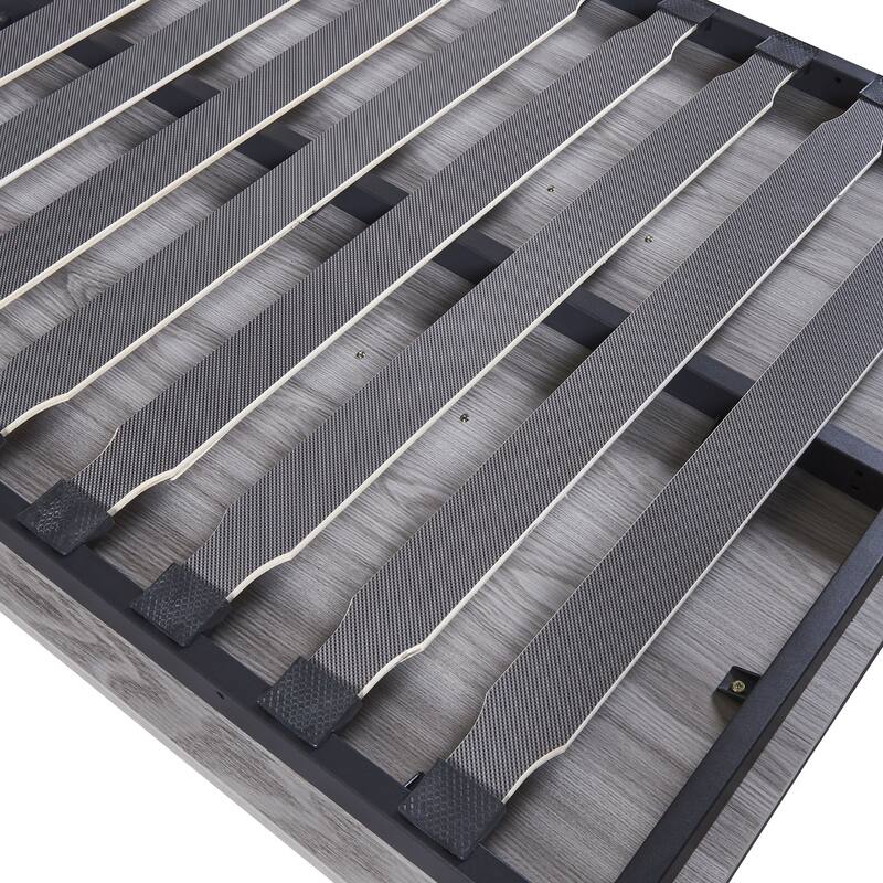 Space-Saving Twin Size Folding Cabinet Bed, Gray