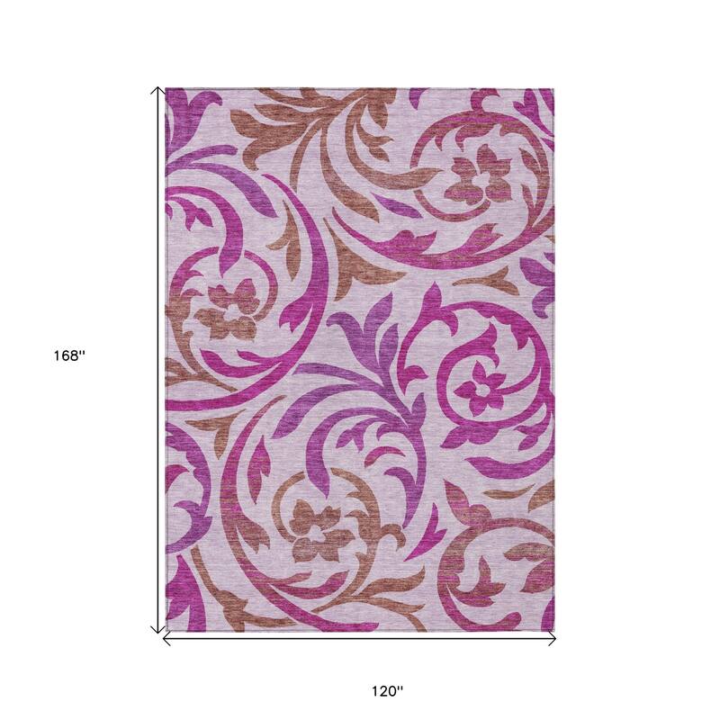 HomeRoots Floral Transitional Rectangle Outdoor Rug