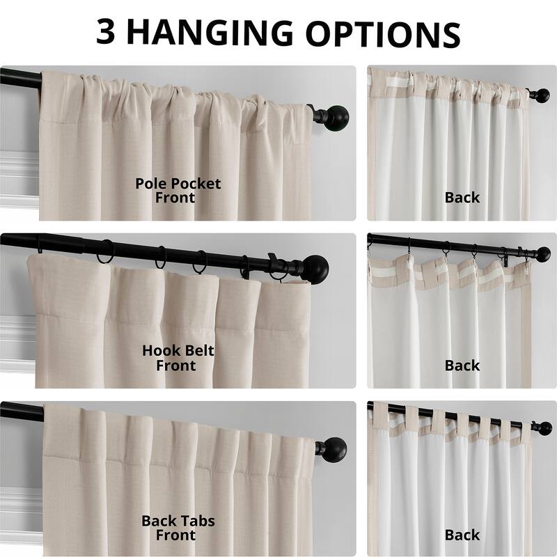 Exclusive Fabrics Faux Linen Room Darkening Curtain (1 Panel)