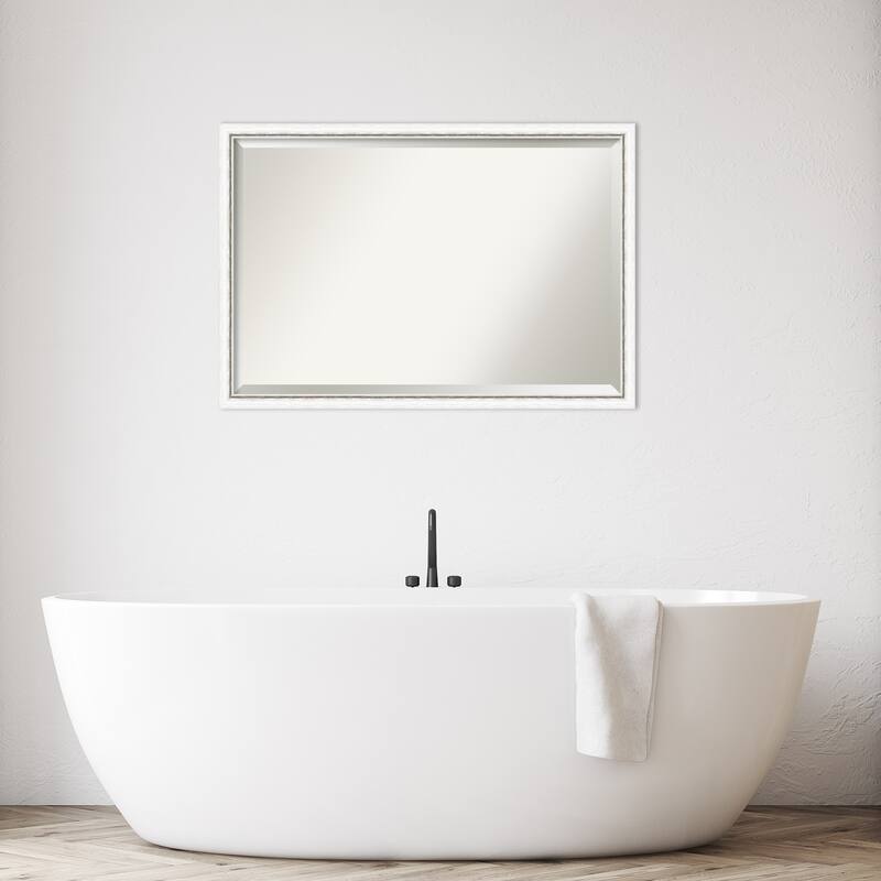 Morgan Beveled Wood Framed Bathroom Vanity Wall Mirror