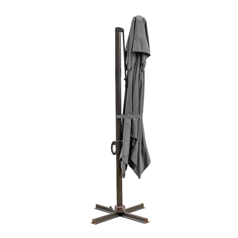Pellebant 10 X 10 Ft Patio Offset Umbrella with Double Top