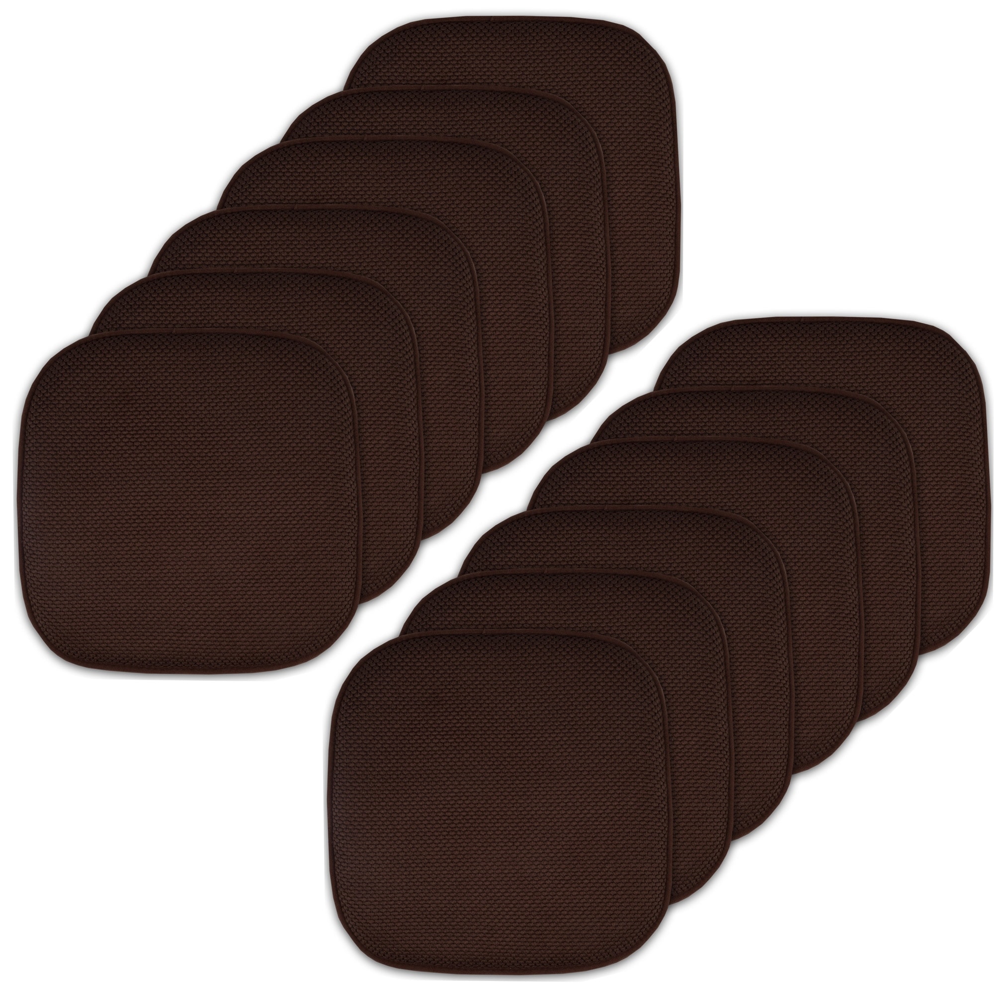 Sweet Home Collection Honeycomb Memory Foam No Slip Back Chair Pad Cushion 16" x 16"