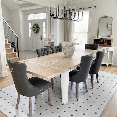 Faux Leather Dining Chairs Set of 2, Upholstered Chairs for Kitchen & Dining Room