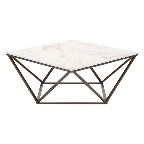 slide 2 of 10, Tintern Coffee Table White & Antique Brass White/Antique Brass
