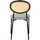 preview thumbnail 75 of 92, Leisuremod Euston Modern Velvet/Leather Dining Chair - Minimalist Wicker Back Accent Chair for Home Living Room & Kitchen