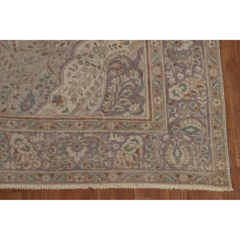 Traditional Tabriz Persian Vintage Area Rug Handmade Wool Carpet - 7'10" x 10'7"