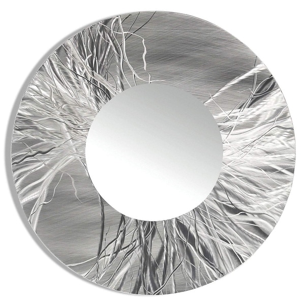 Statements2000 Silver Metal Decorative Wall-Mounted Mirror by Jon Allen - Mirror 104