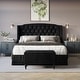 preview thumbnail 10 of 27, CraftPorch 2 Piece Bedroom Bench Set Velvet Wingback Upholstered Bed