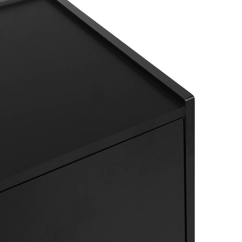 Modern Storage Cabinet with Adjustable Shelf, Buffet Sideboard Wooden Cabinet with 4 Doors for Hallway, Kitchen