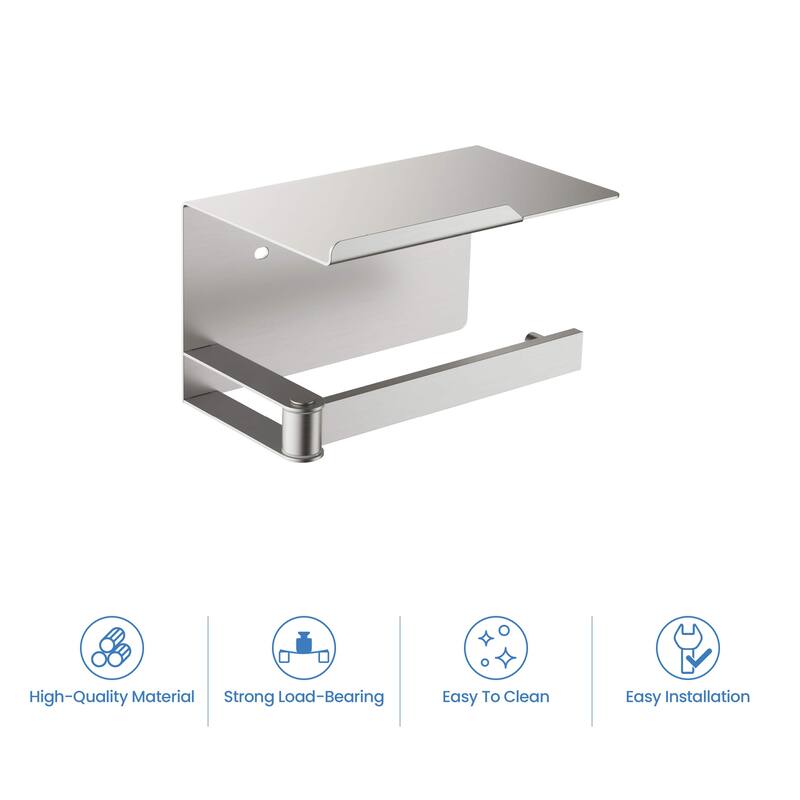 Bathroom Hardware Accessory Wall Mounted Toilet Paper Holder with Shelf