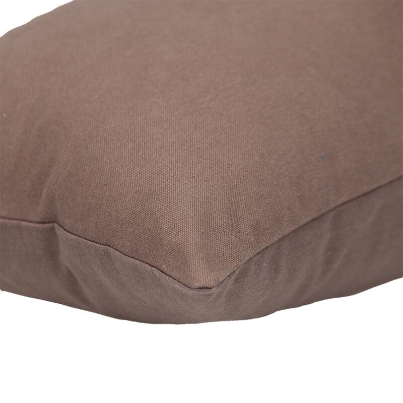 Cotton Rectangular Throw Pillow - 18" - Brown
