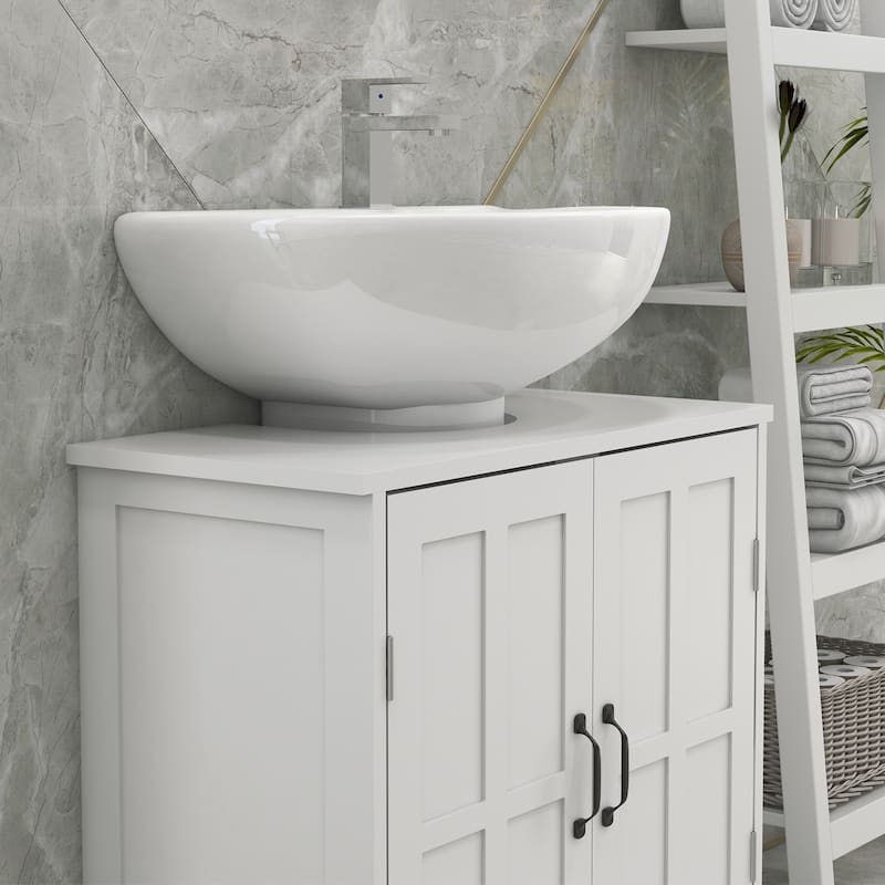 Bathroom Sink Cabinet, Pedestal Sink Cabinet with Adjustable Shelf