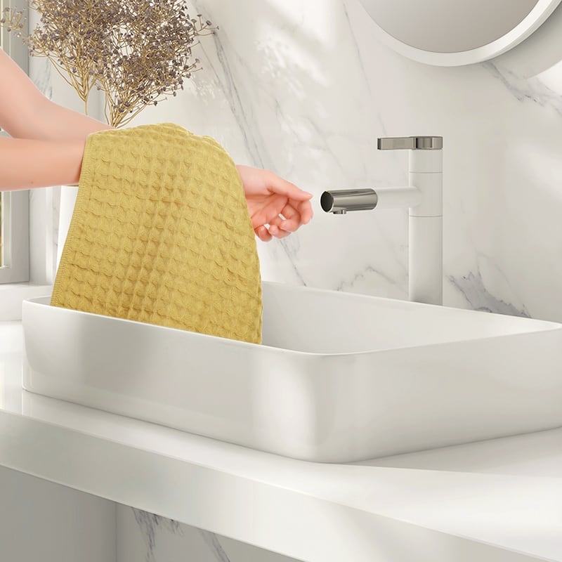 100% Cotton Home Soft Highly Absorbent Hand Towels 14 x 32 Inches, Waffle Weave Towel Sets