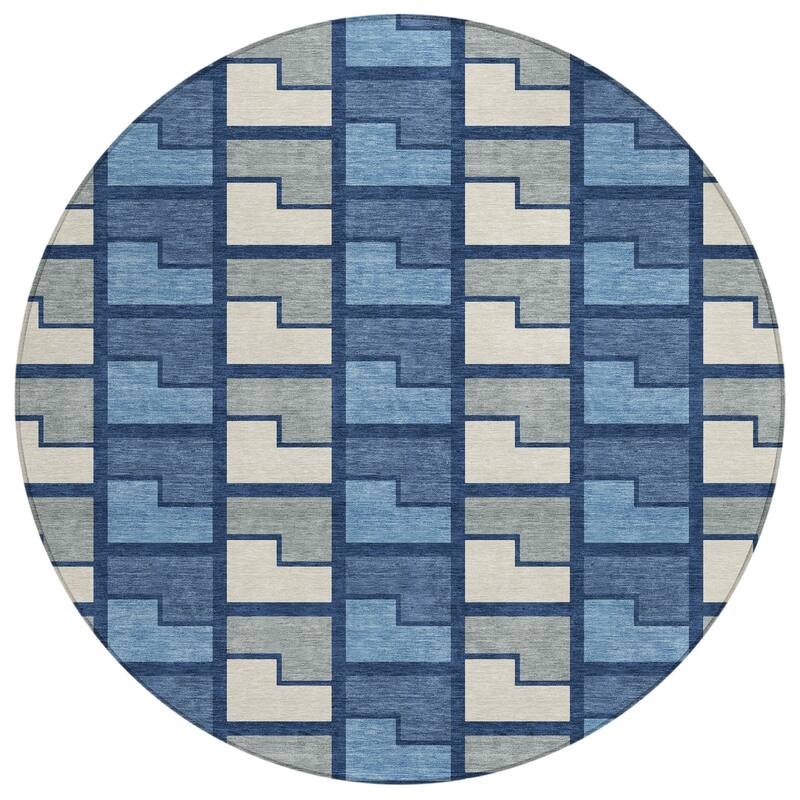 Machine Washable Indoor/ Outdoor Contemporary Kaylee Chantille Rug
