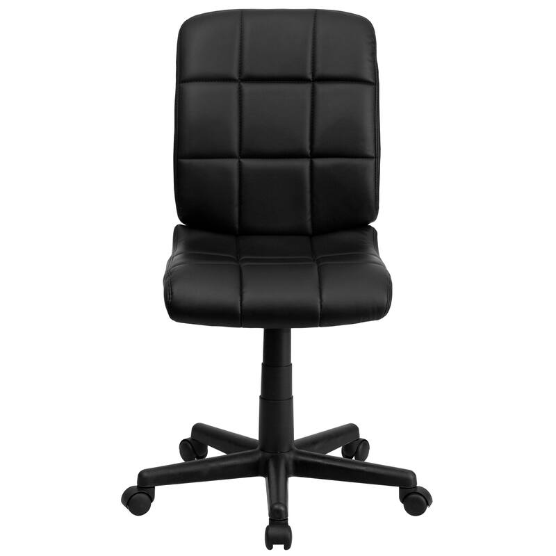 Mid-Back Quilted Vinyl Swivel Task Office Chair