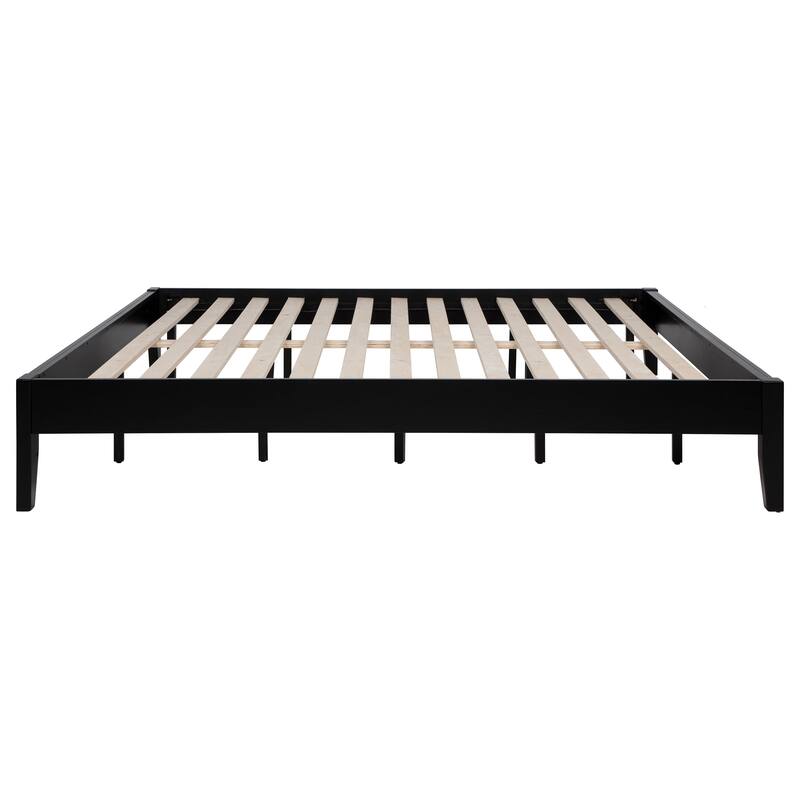 Black California King Platform Bed with Universal Design