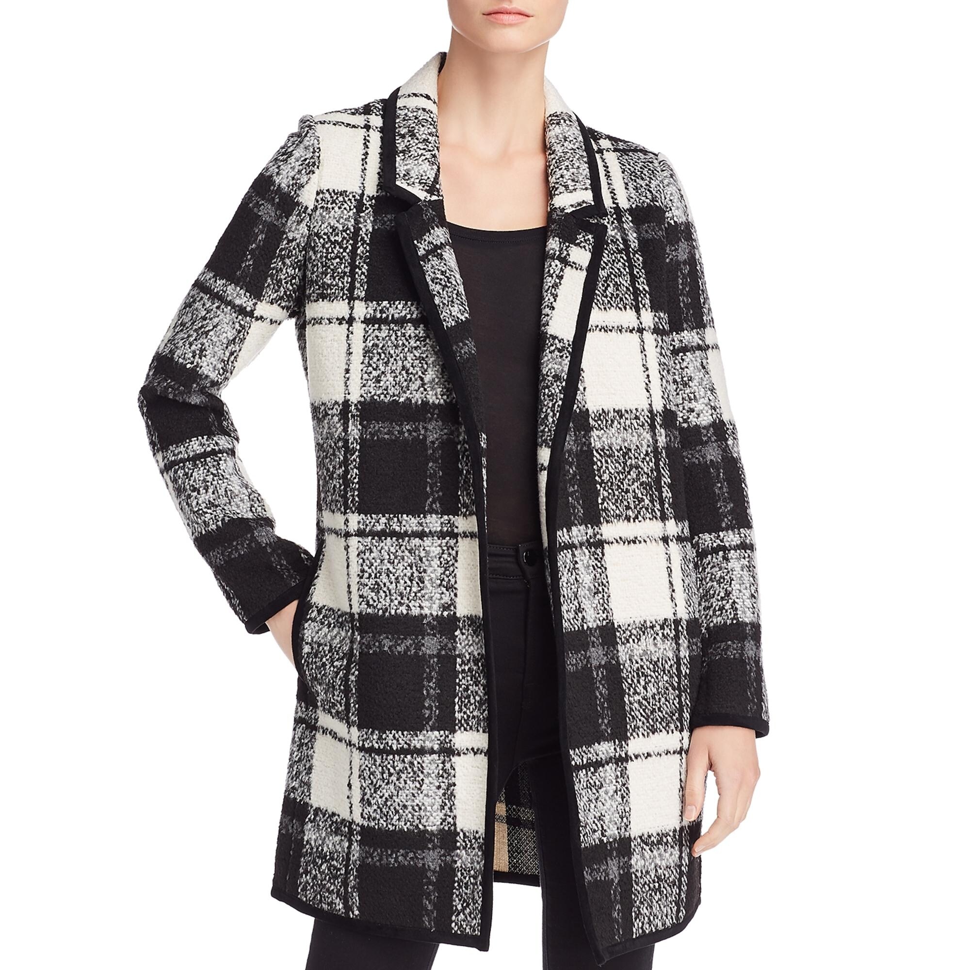 calvin klein plaid coat
