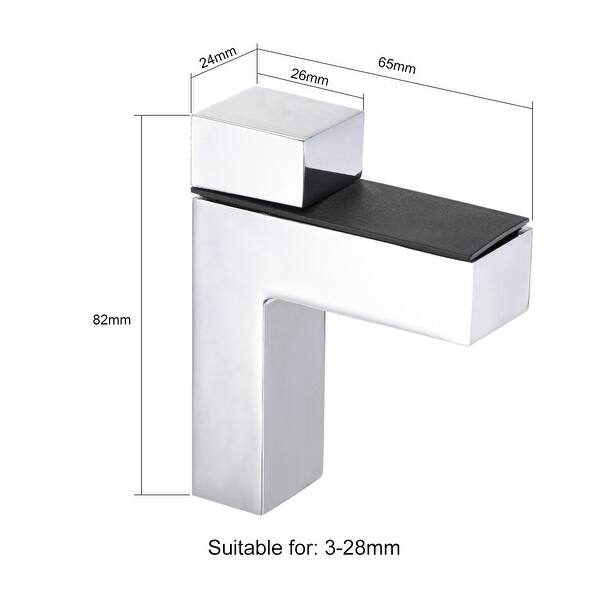 Shop Glass Shelf Bracket Adjustable Glass Shelf Clamp Bracket Bright Chrome 4pcs Silver Tone Overstock 26418402