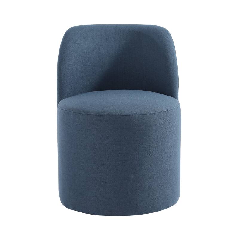 Modern Linen Upholstery Dining Chair Barrel Chair