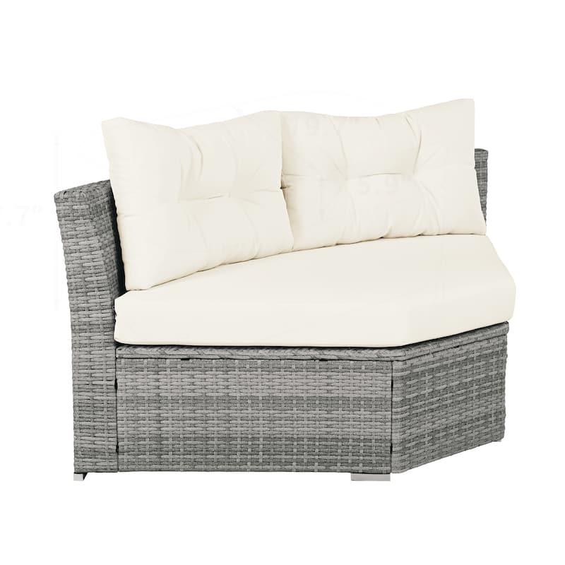 Outdoor Furniture Daybed Rattan Sectional Furniture Set