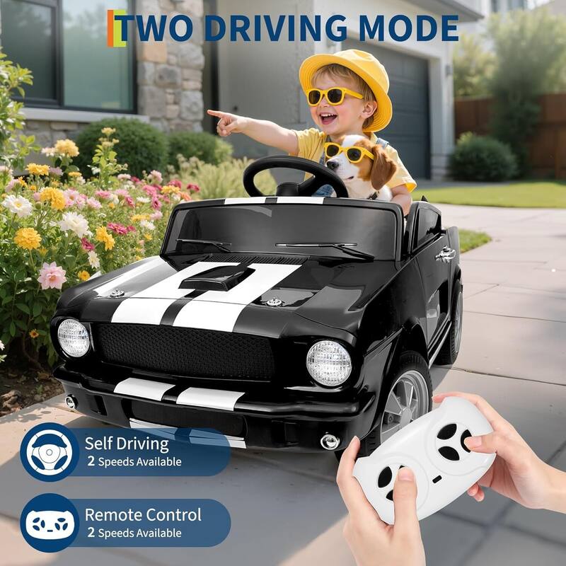 12v Electric Vehicle Licensed Shelby GT350 Ride on Car Toy for Kids Best Gifts