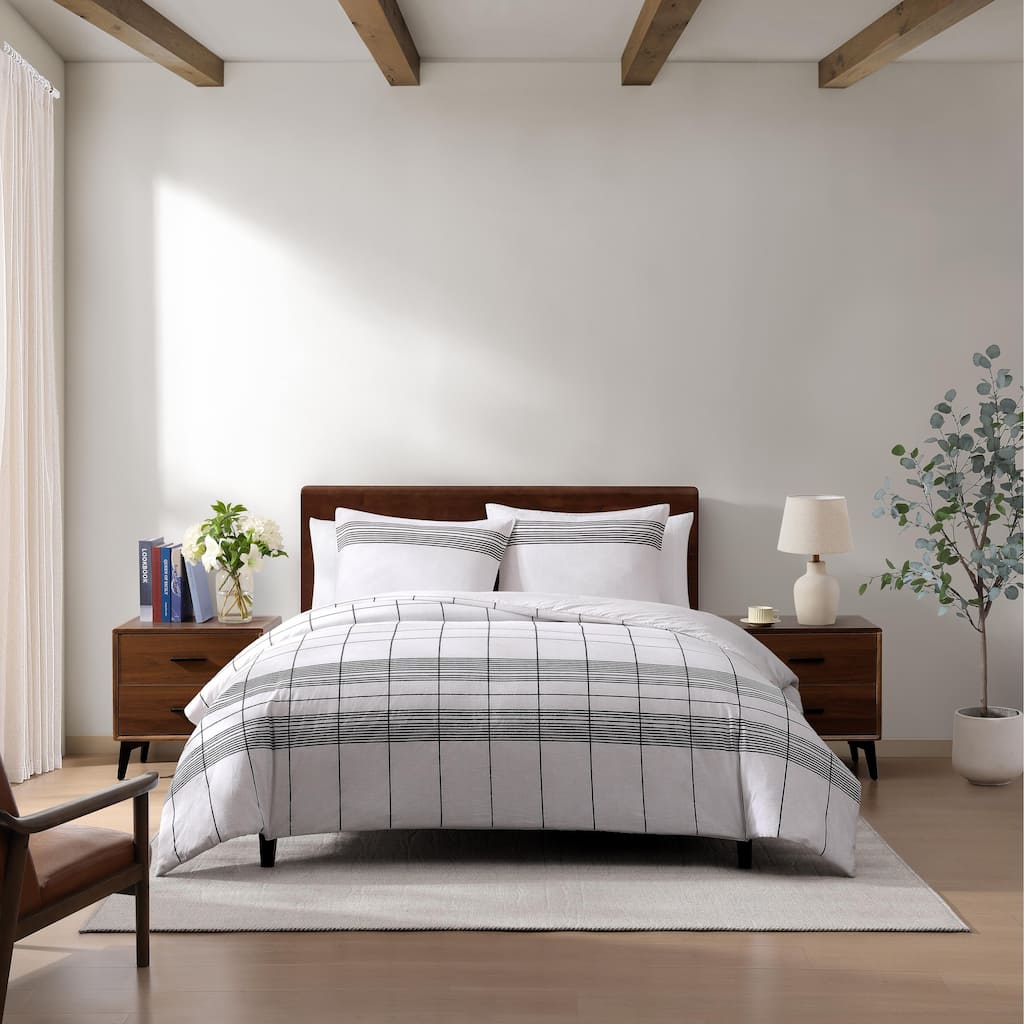 Tommy Hilfiger Brooklyn Heights Stripe Cotton Beige Reversible Comforter Set